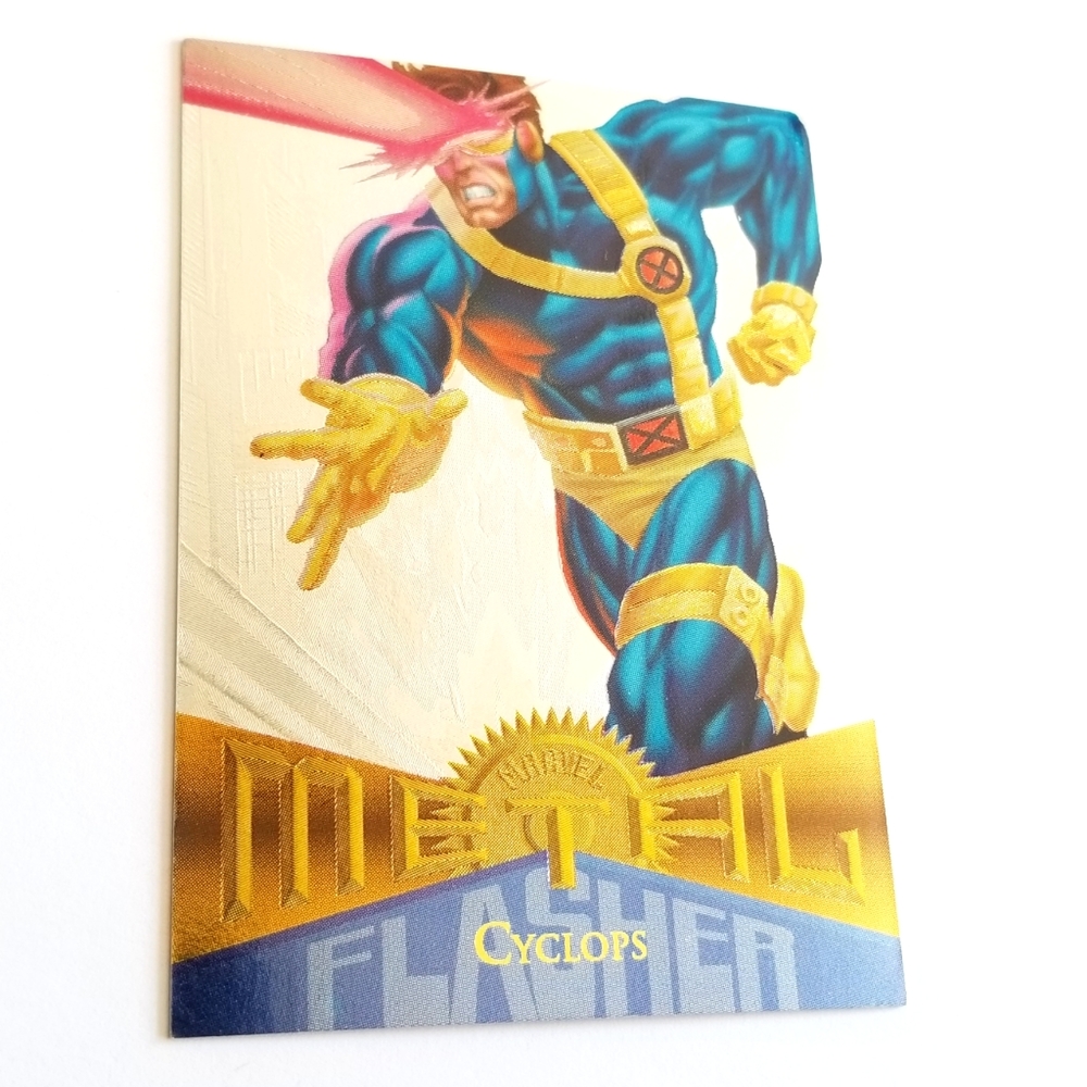 Vintage Marvel Metal trading card from 1995 Cyclops card #91